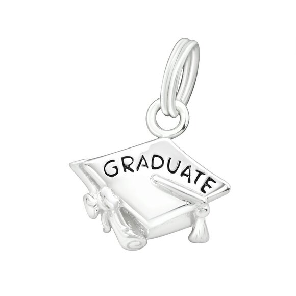 Sterling Silver Graduation Charm - Picture 1 of 1